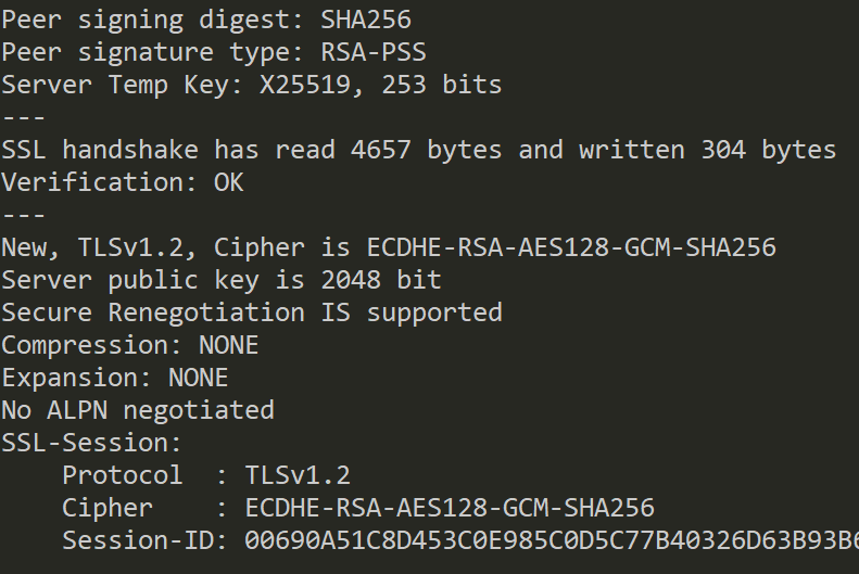 支援的回應情況範例 | TLS1.2