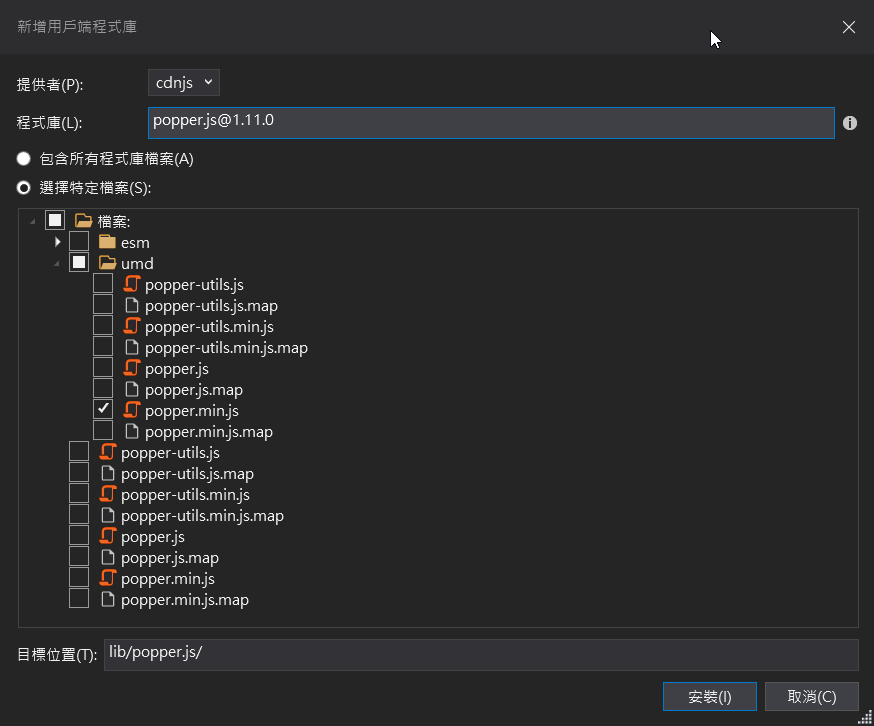 從 CDN 中尋找專案與檔案