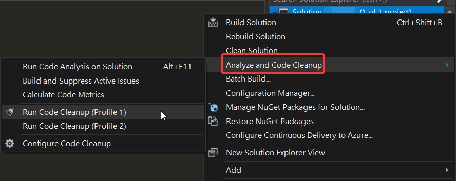 解決方案層級的執行
