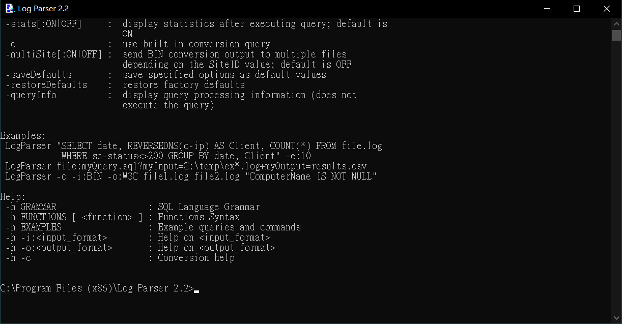 Log Parser CLI 介面